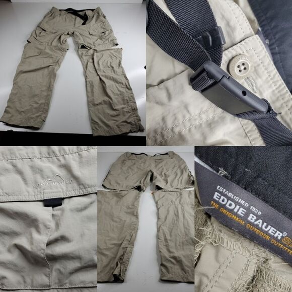 32 EDDIE BAUER SPORT CONVERTIBLE SHORTS PANTS - Picture 1 of 6